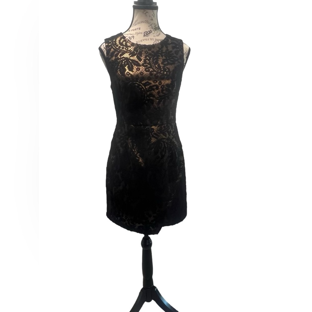 NWT Forever 21 contemporary dress black/ shimmery bronze sizeS